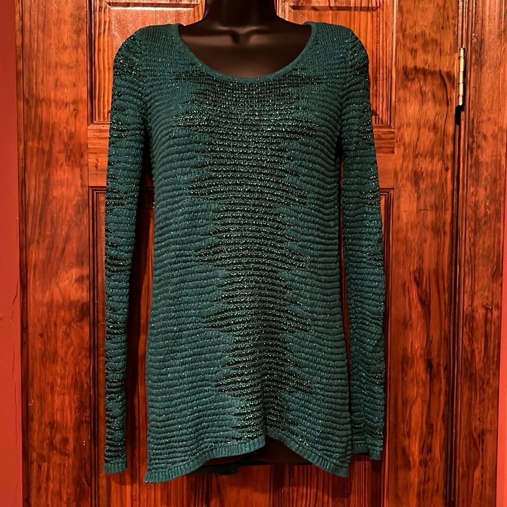 Sexy Green Long Sleeve Tunic Sweater